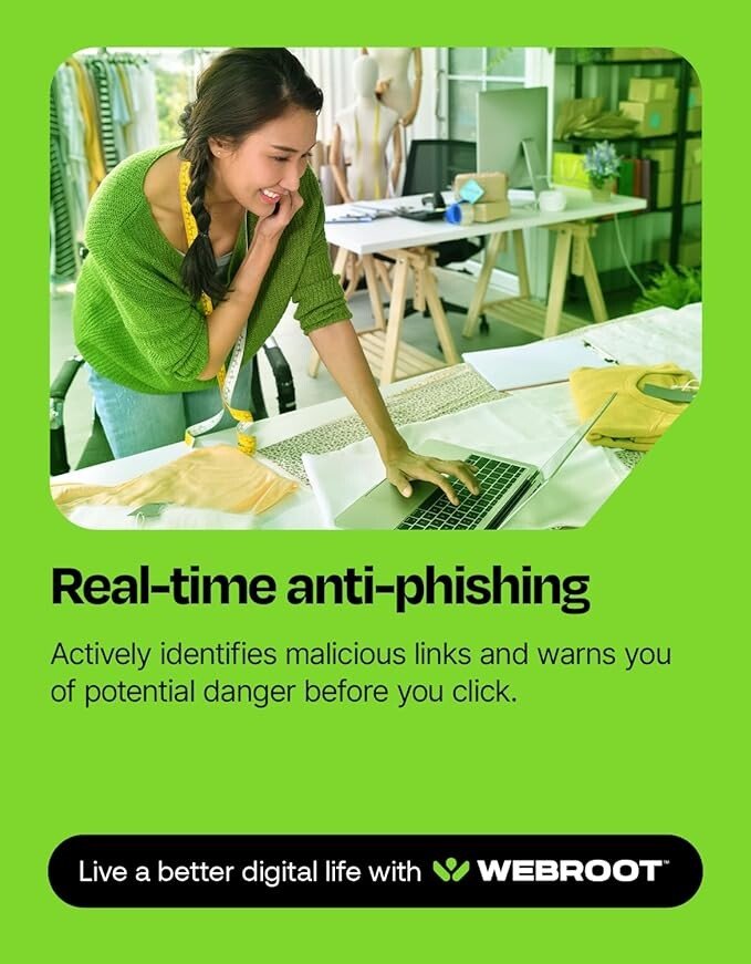 Webroot Internet Security Complete | Antivirus Software 2025 | 5 Device | 1 Year Download for PC/Mac/Chromebook/Android/IOS + Password Manager, Performance Optimizer and Cloud Backup