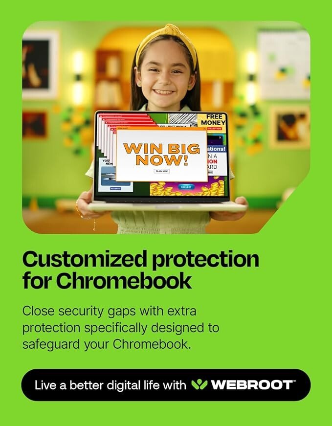Webroot Internet Security Plus | Antivirus Software 2025 | 3 Device | 1 Year Download for PC/Mac/Chromebook/Android/IOS + Password Manager